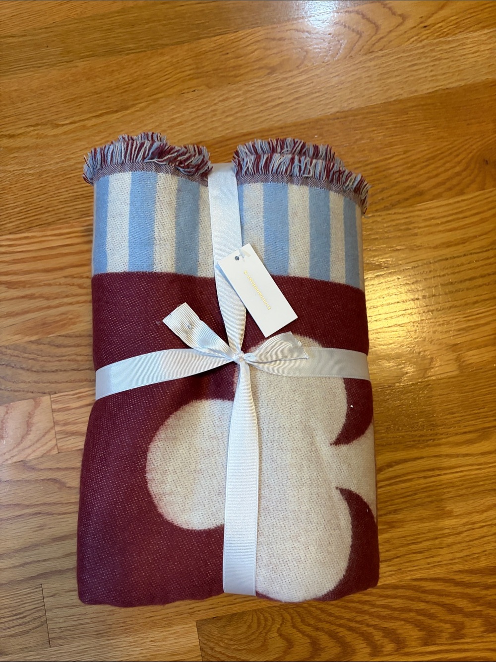 Anthropologie Wove Jacquard Knit Lucky Clover Throw NWT - Picture 5 of 10
